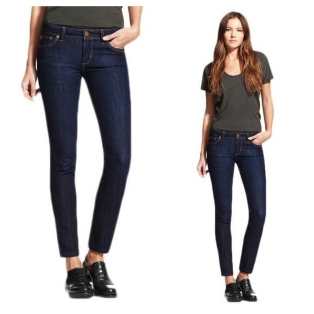 DL1961 Jeans 25 Angel Mid‎ Rise Skinny Ankle Dark Stretch Slim 1214